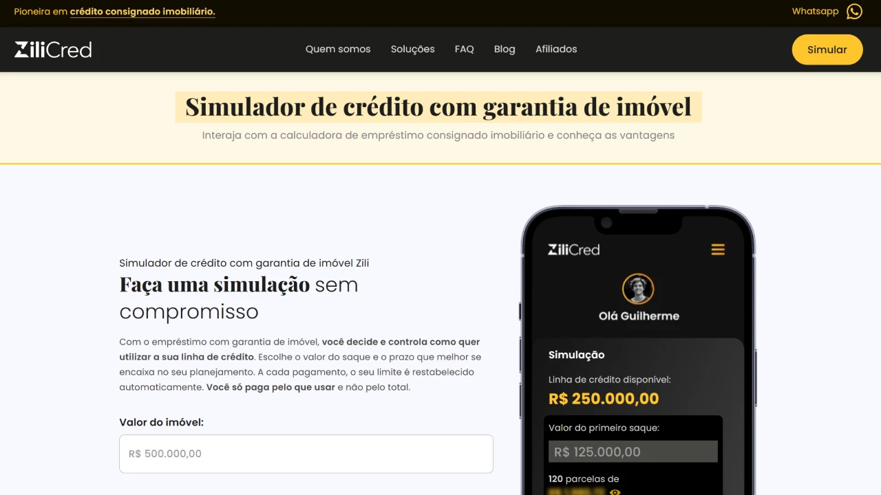 ZiliCred lança novo site e traz ao Brasil o modelo de crédito com garantia no formato HELOC